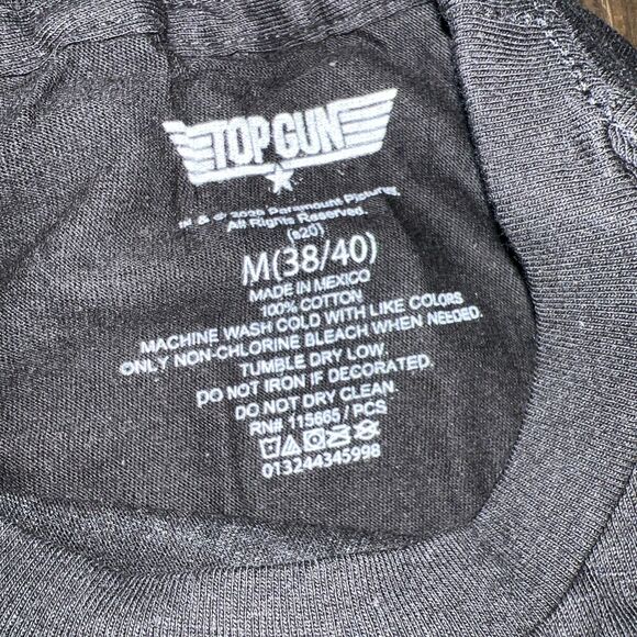 Top Gun Mens Black Talk To Me Goose Graphic Tee Short Sleeve T-Shirt Size Medium - Picture 2 of 4